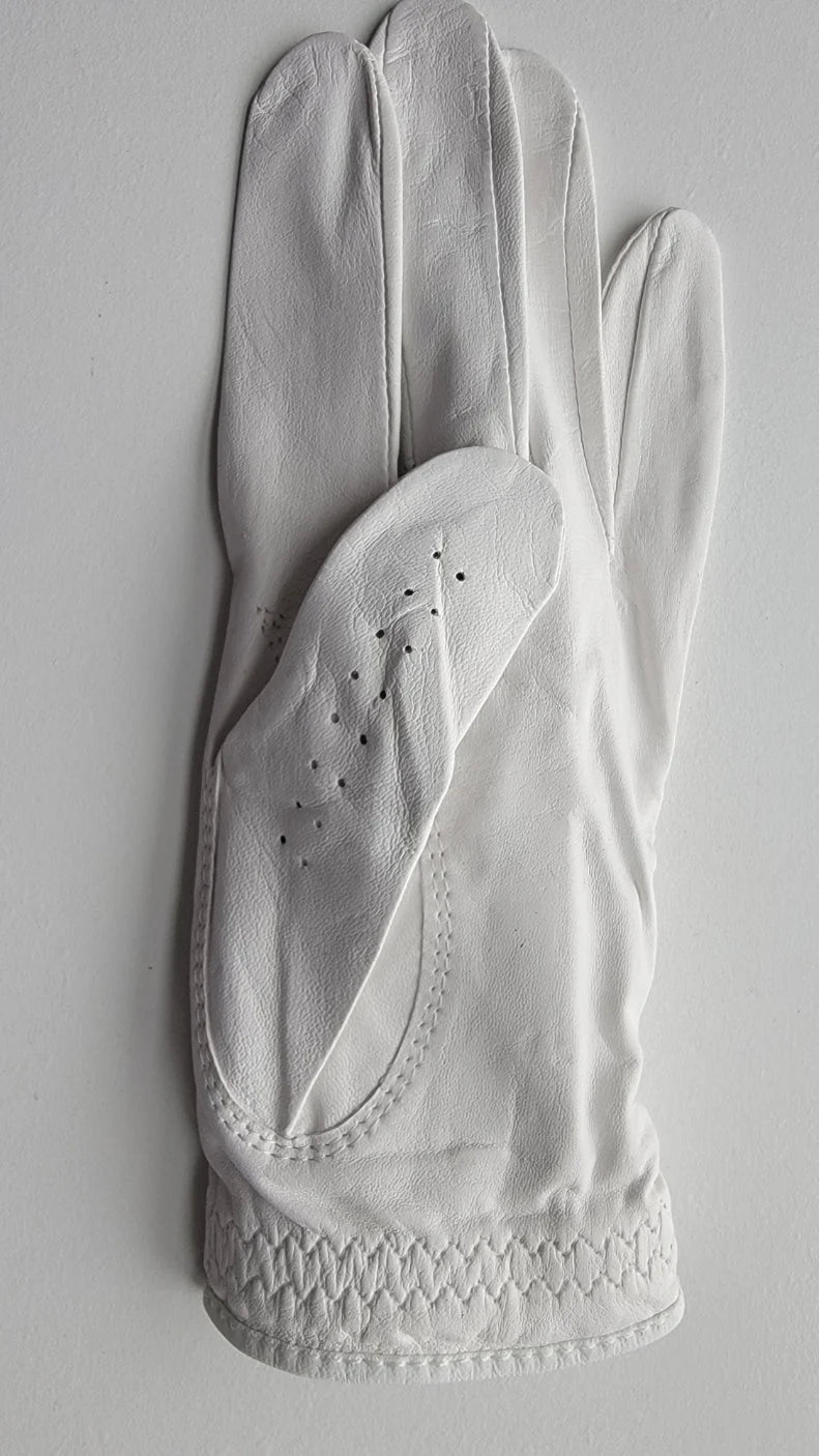 White Leather Golf Glove 2-Pack W927