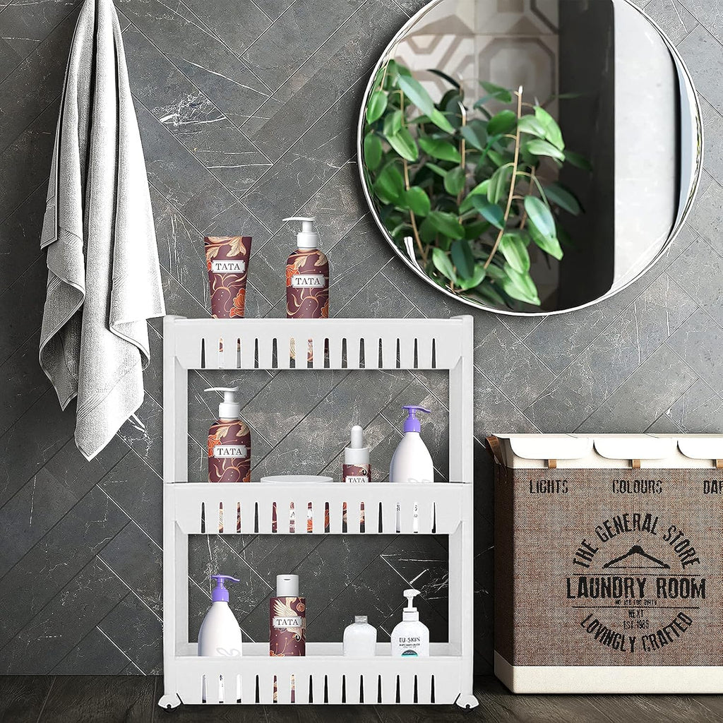 3 Tier Slim Rolling Storage Cart with Wheels C79087