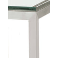 Modern Parsons 2 Person Patio Bar Table with Etched Tempered Glass Top F535389