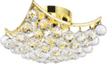 Gold Flush Mount Light with Clear Crystal U834