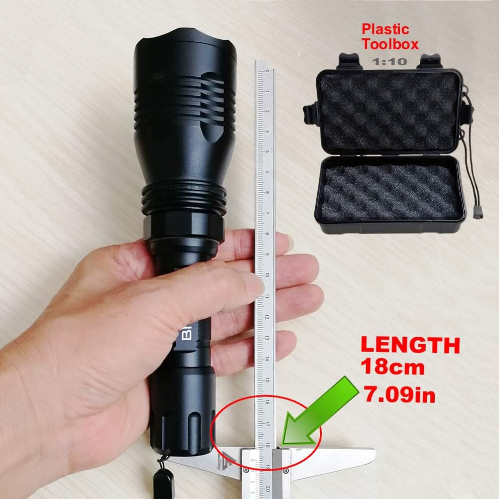 Red Green Hunting Flashlight with Pressure Switch, Pack of 2 P8507