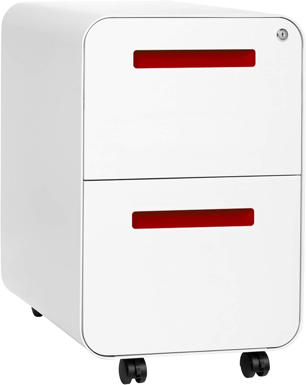 White 2-Drawer Mobile File Cabinet E4485