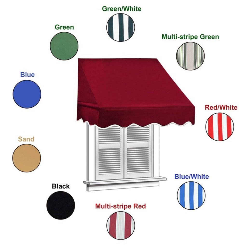 Blue 8 ft Window Door Awning Canopy G624