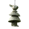 Rabbit Wind Chime, Cast Aluminum Verdigris Finish, 11x22 B389455