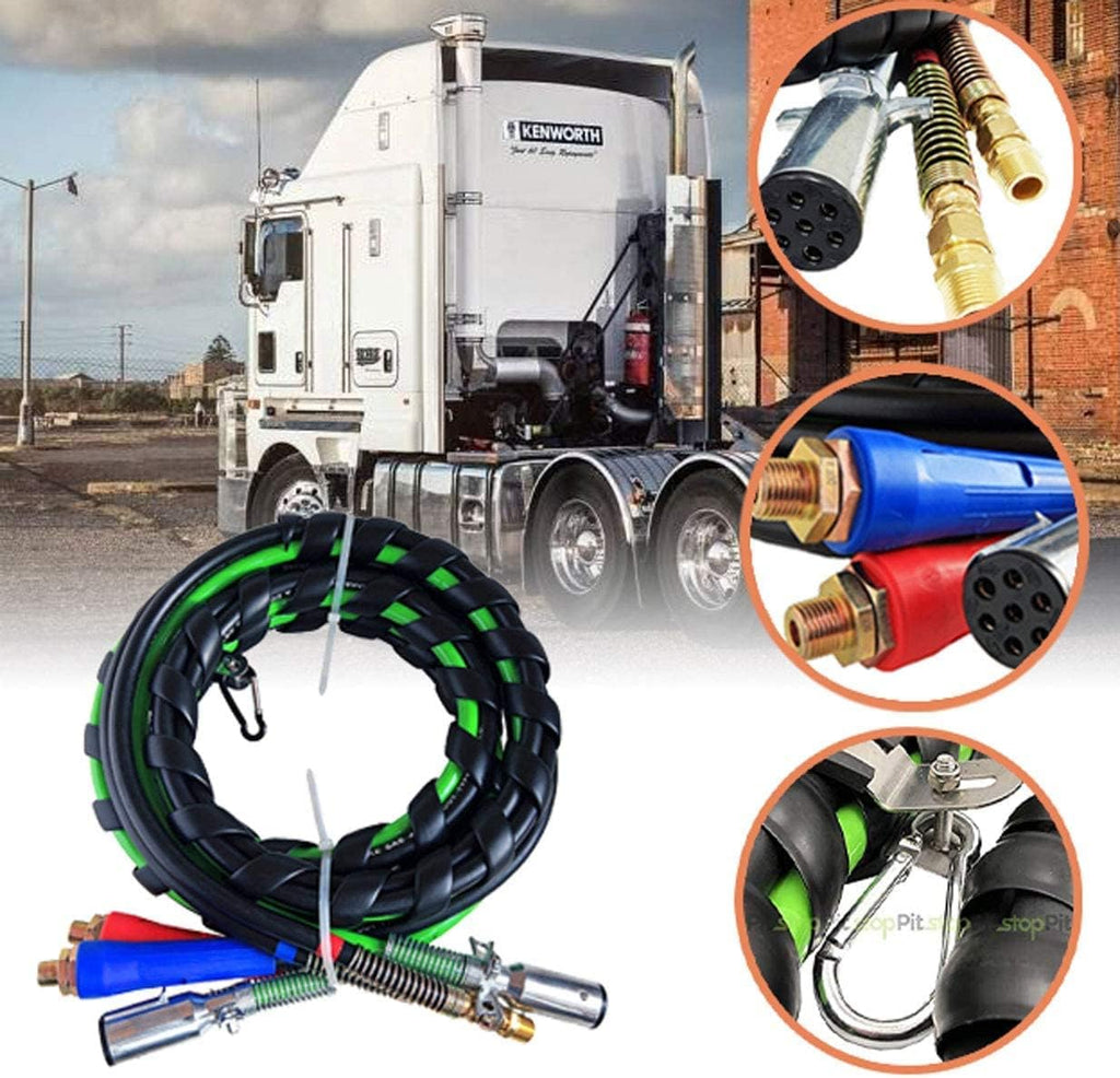 12Ft 3in1 ABS & Power Air Line Hose Assemblies for Semi Truck Trailer Tractor O781