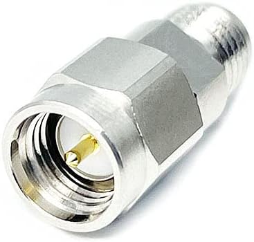 2.92 mm Female to SMA Male Microwave Adapter, DC to 26.5 GHz, 50 Ohm, Stainless Steel Body, Pack of 2 M765