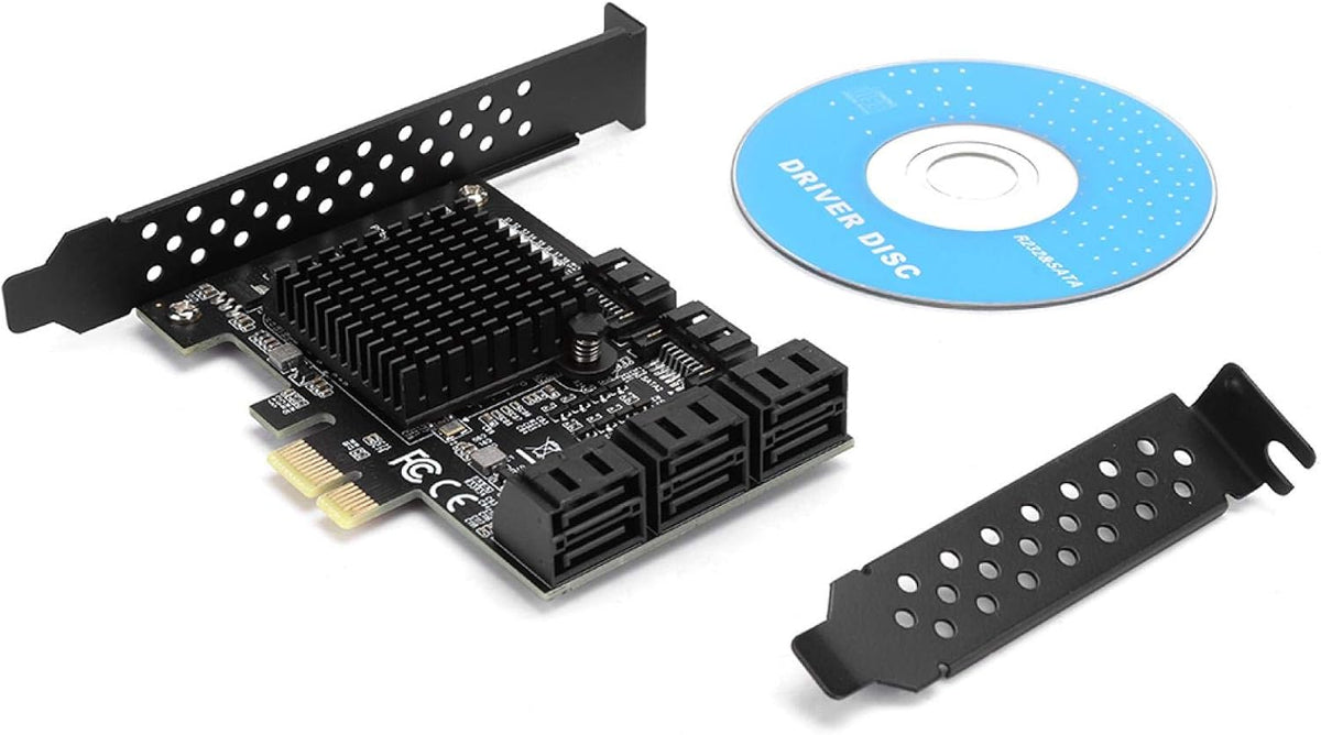 PCI-E to SATA3.0 Controller Expansion Card 8-Port, Pack of 2 W59035