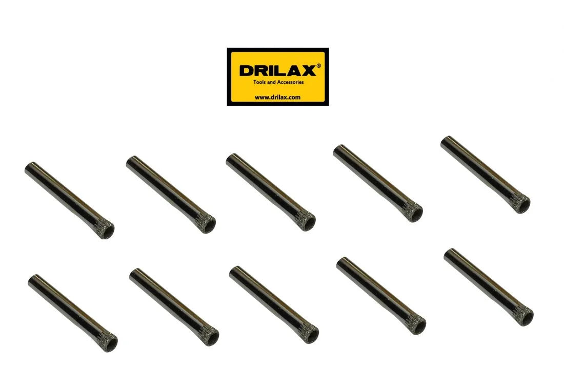 Set of 10 Diamond Coated Drill Bit Hole Saw 1/4 inch Z34737