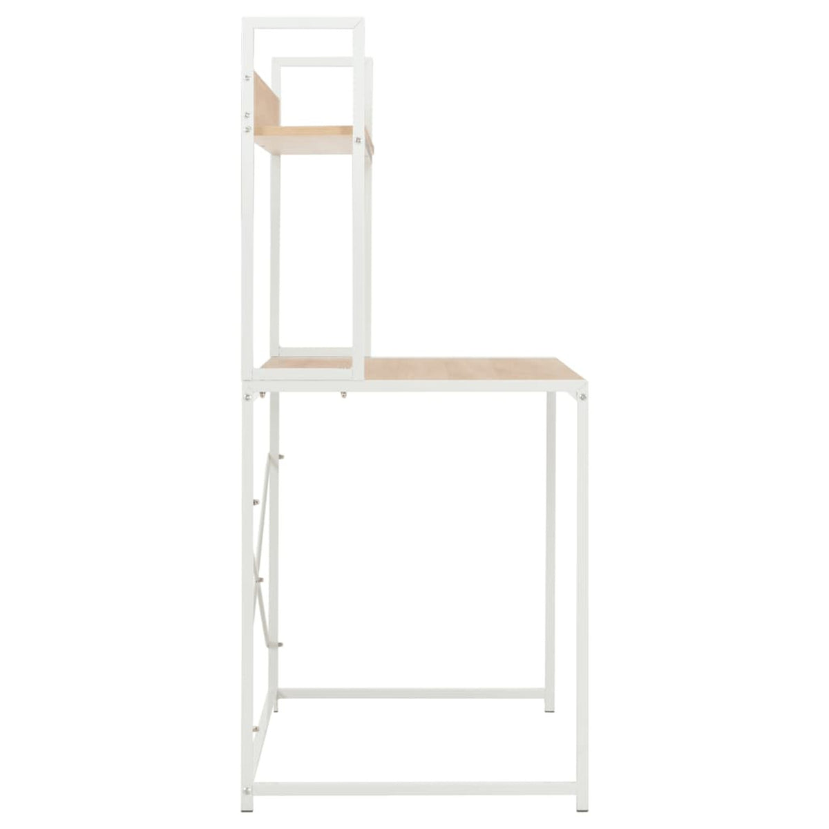 White and Oak Computer Desk R984