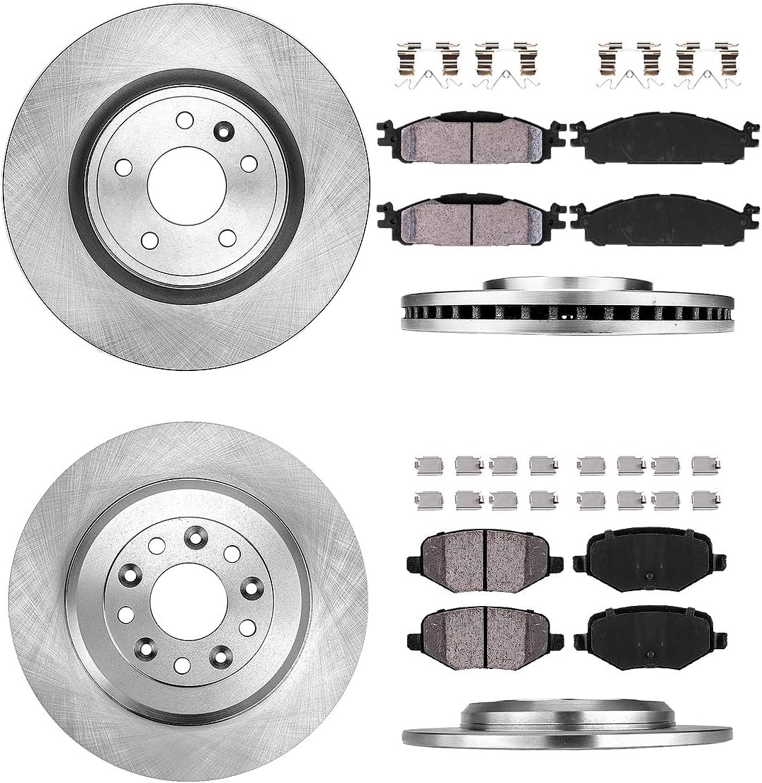 Premium OE 5 Lug Rotors + Ceramic Brake Pads + Hardware L38141