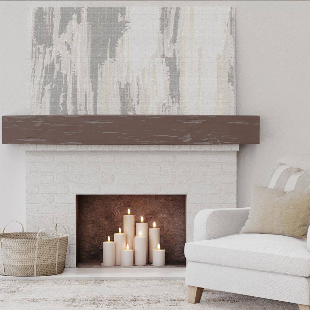 Pecky Cypress Faux Wood Fireplace Mantel K17069
