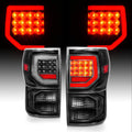 2007-2013 Toyota Tundra Pickup Crystal Black LED Taillights Pair B900048