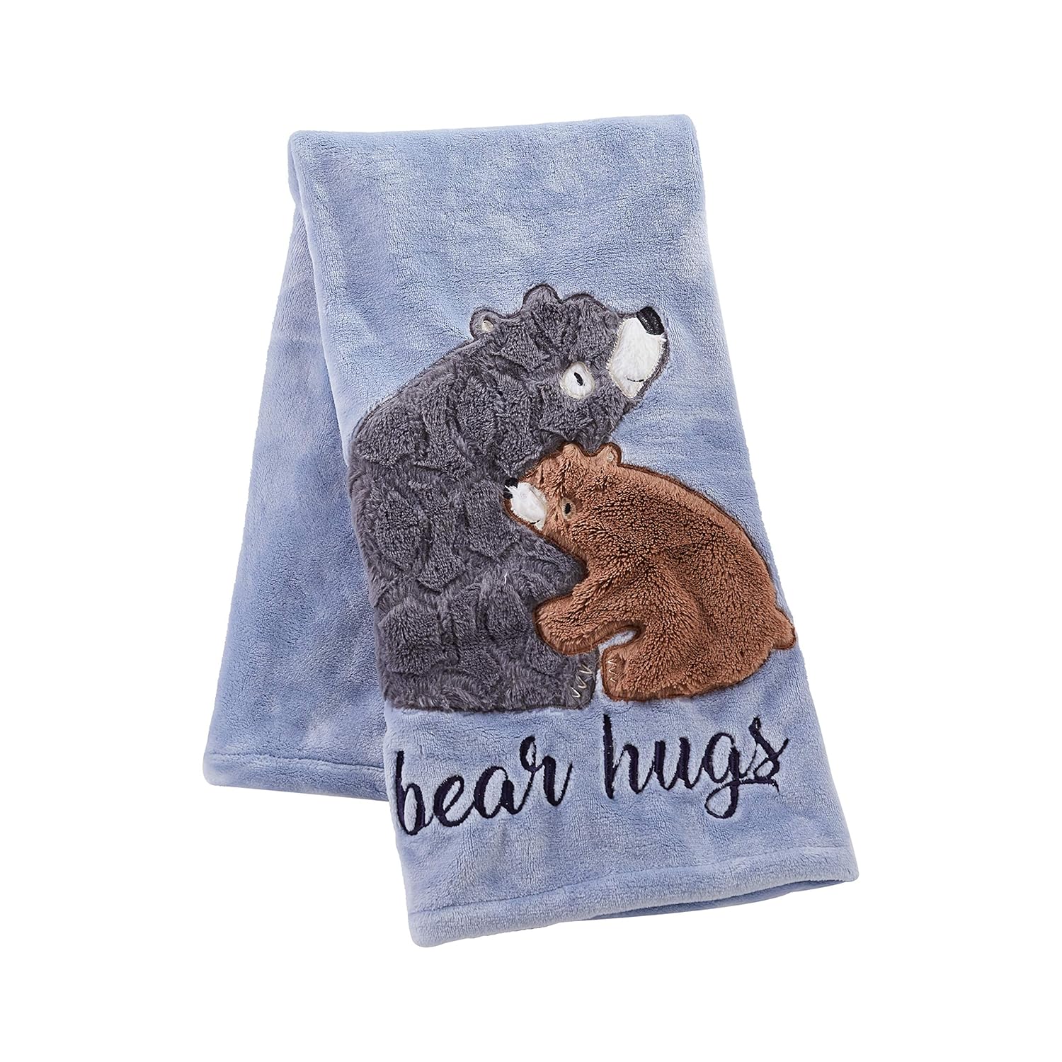 Plush Bears and Owls Grey Blue Navy White Crib Mobile X7942