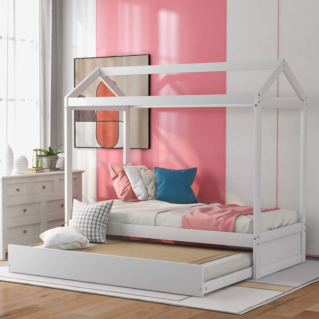 Gray Wooden Twin Size Daybed with Trundle Y69008
