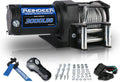 12V 3000 lb Electric Winch Kit with Steel Cable Wire Rope Waterproof IP67 Wireless Remotes C387436