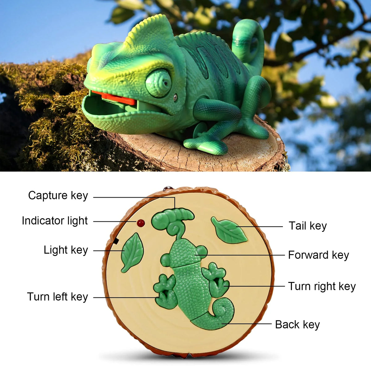 RC Robot Lizard Toys with LED Light Up H455507