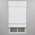 White Cotton Cordless Roman Shade U282093