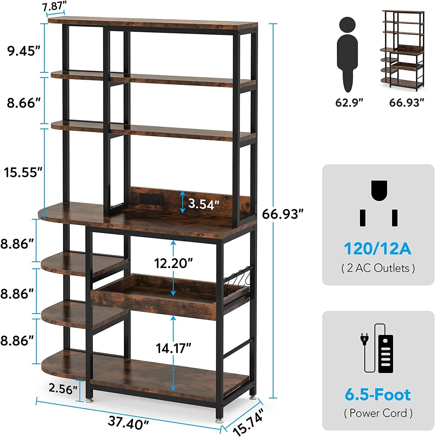 10-Tier Microwave Oven Stand with Storage X154