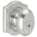 Satin Chrome Keyed Entry Emergency Exit Knob P105439
