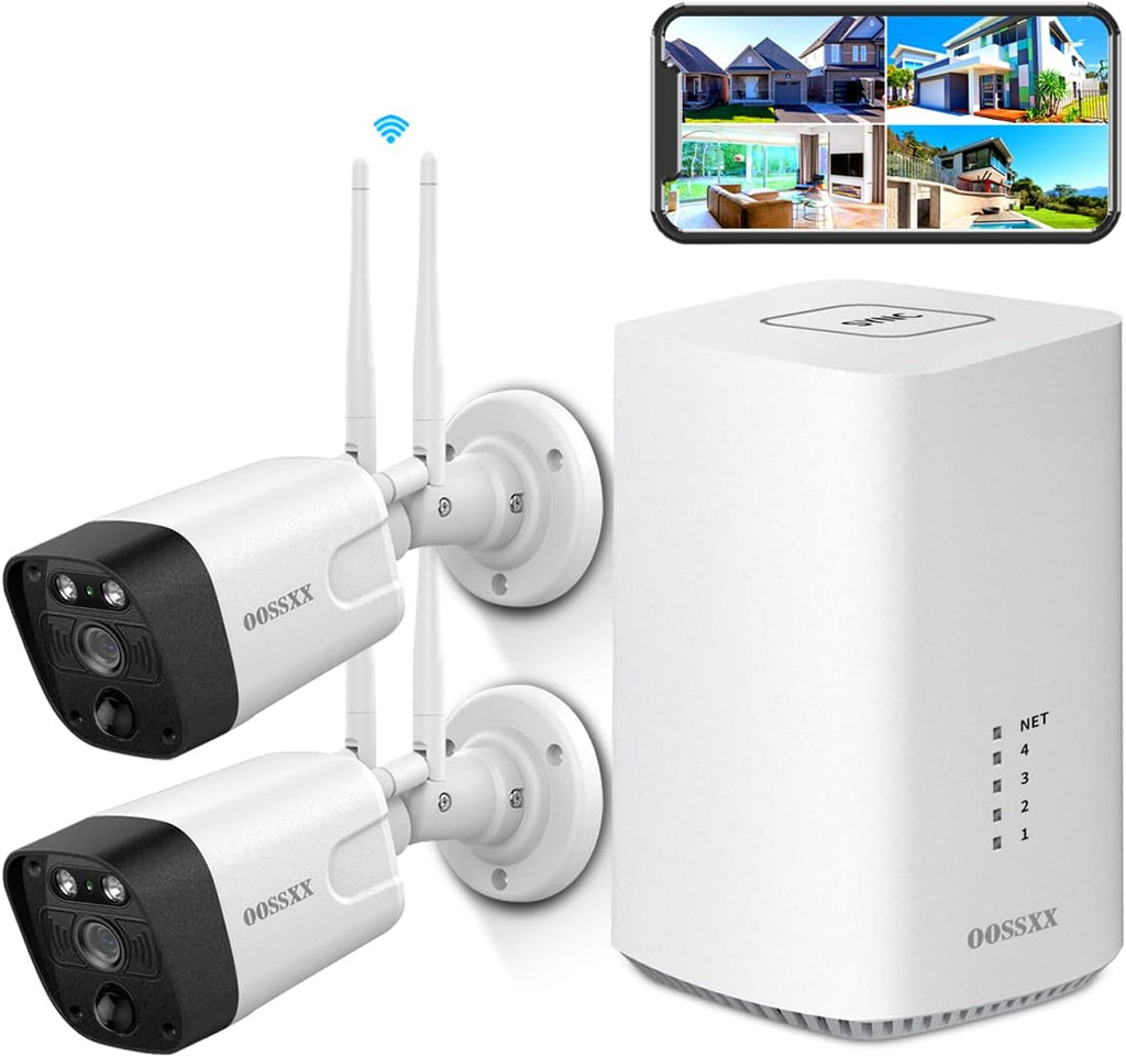 2-Way Audio Outdoor Security Wireless Camera System 3K 5.0MP 2Pcs S941280