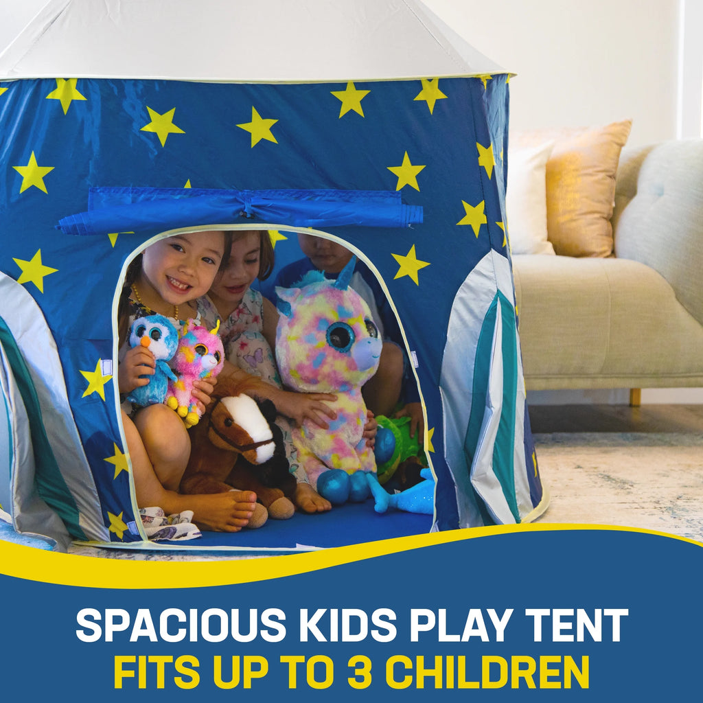 Blue and Gray Polyester Child Play Tent B228