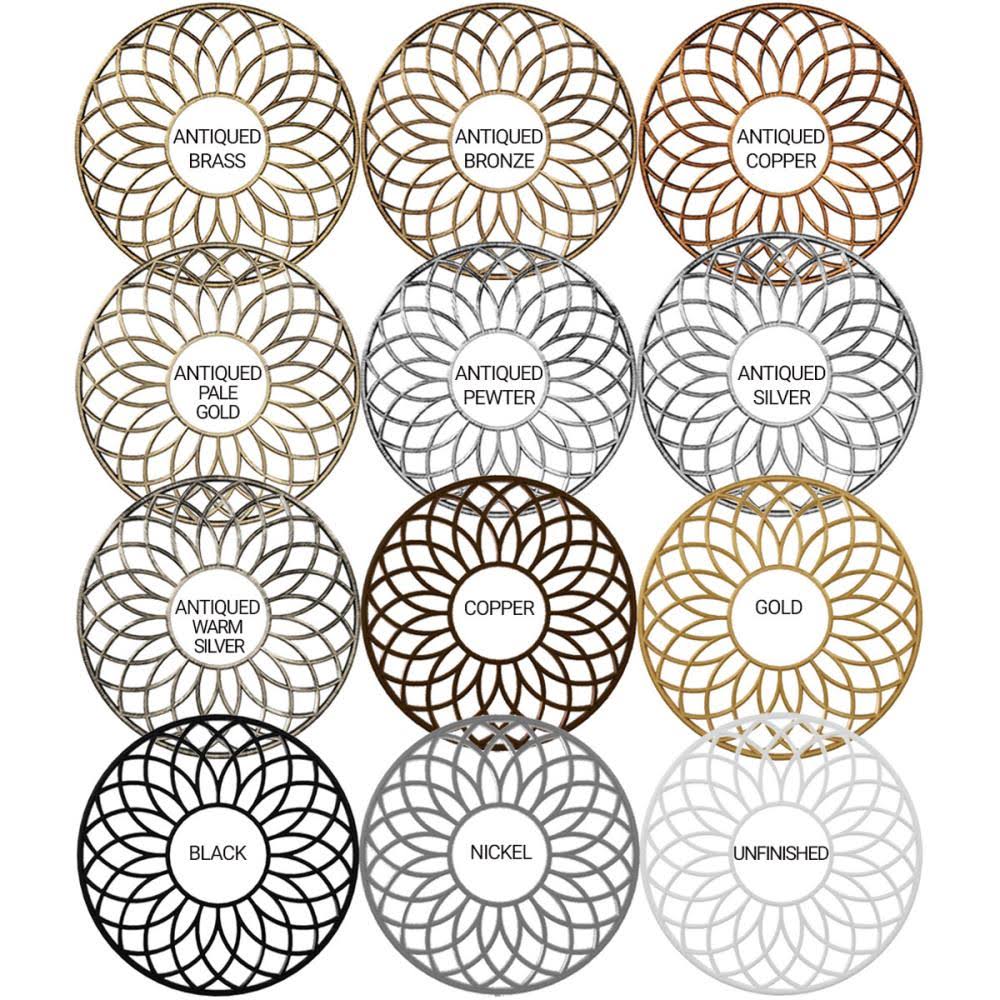 Antiqued Copper PVC Pierced Ceiling Medallion D66490