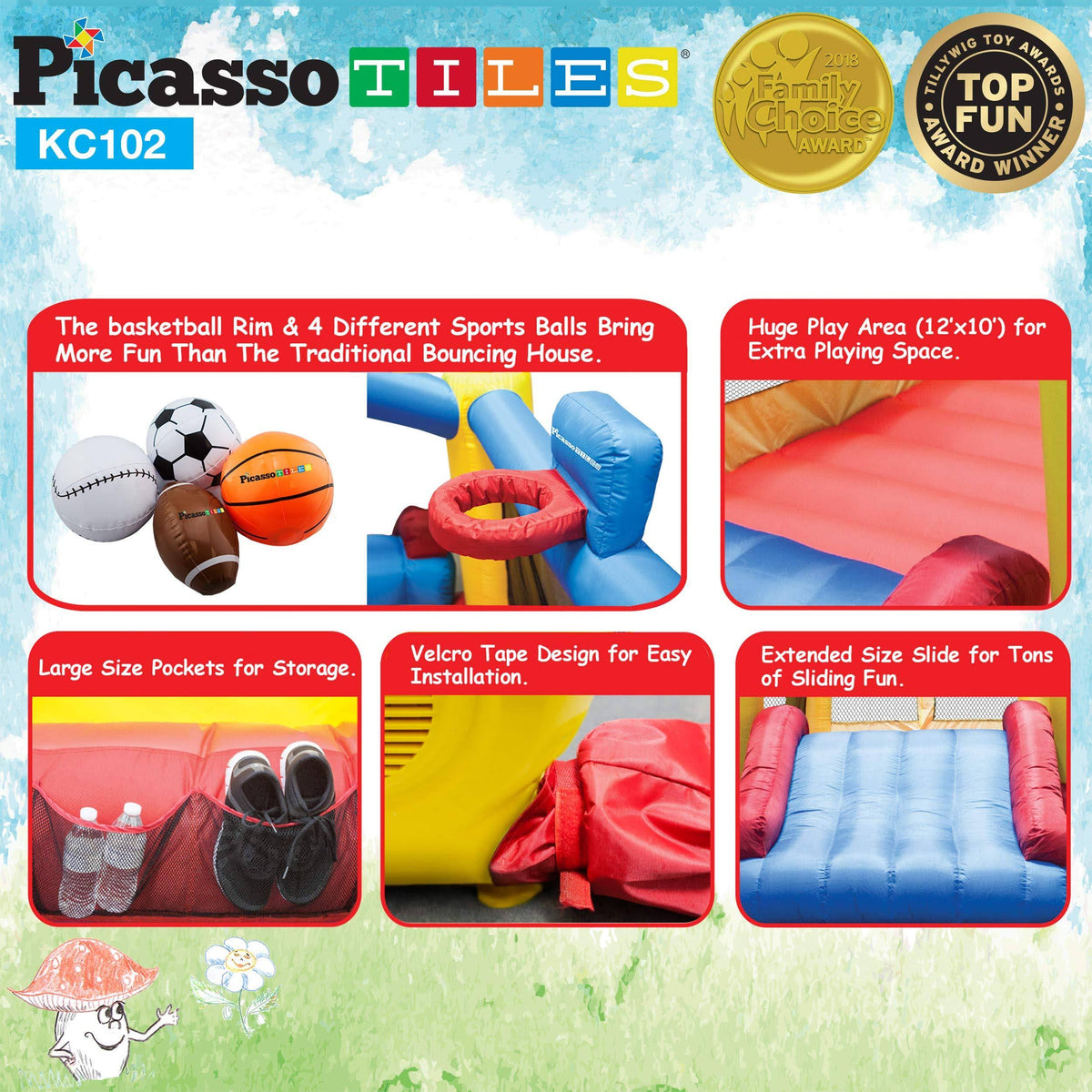 Inflatable Bouncer Jumping House with Slide O89341