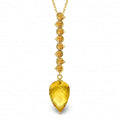 14k Yellow Gold Necklace with Citrines W111488