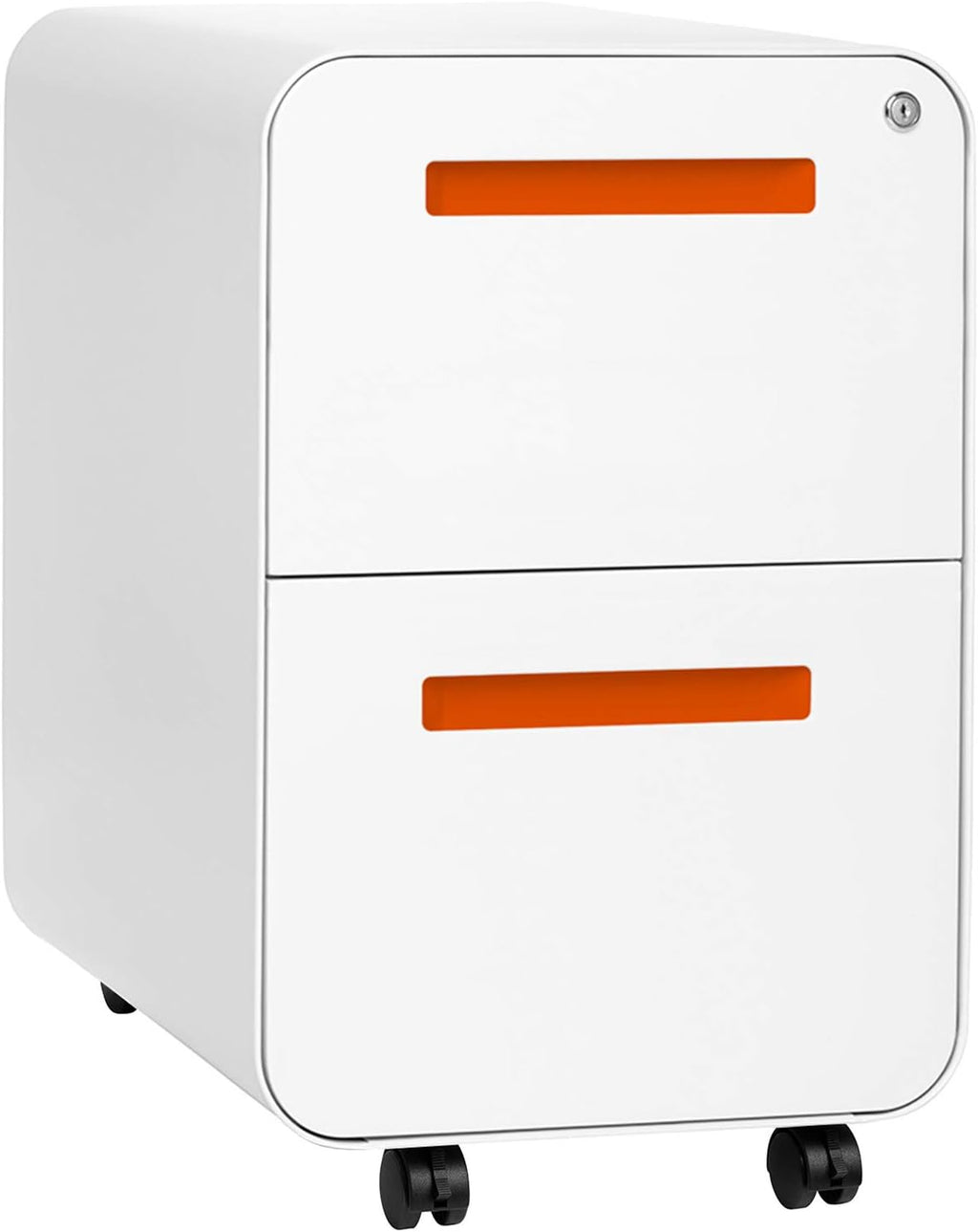 White 2-Drawer Mobile File Cabinet E4485