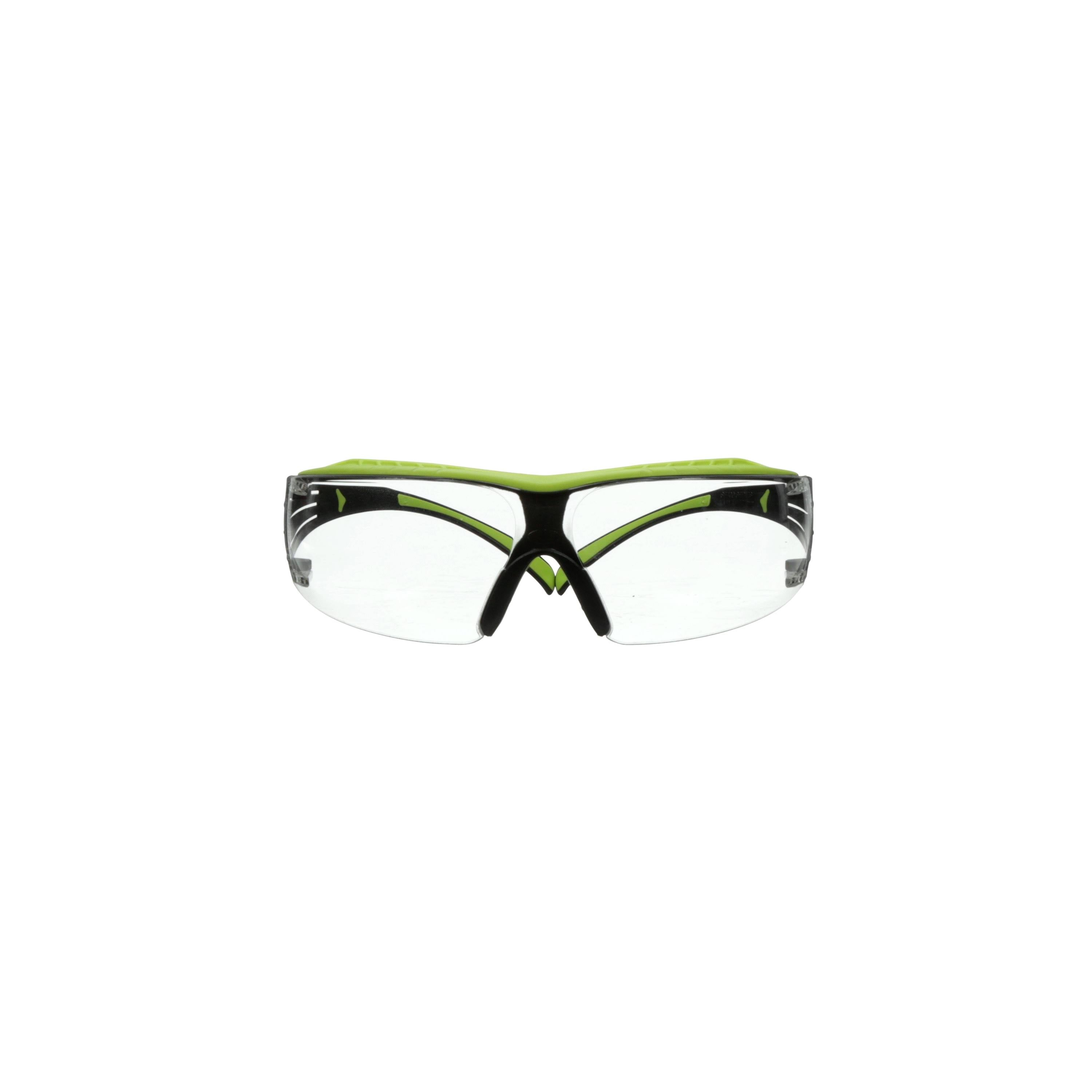 Hi-Vis Green Clear Anti-Fog Anti-Scratch Safety Glasses N2997