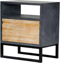 Grey and White Wash Wooden 2 Drawer 1 Door Sideboard Cabinet E274890