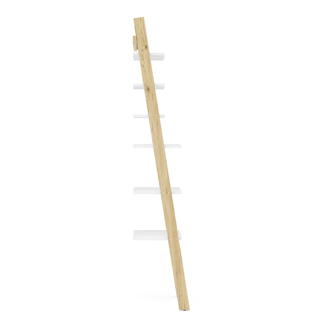White Pine 6 Shelves Ladder Bookcase O83659