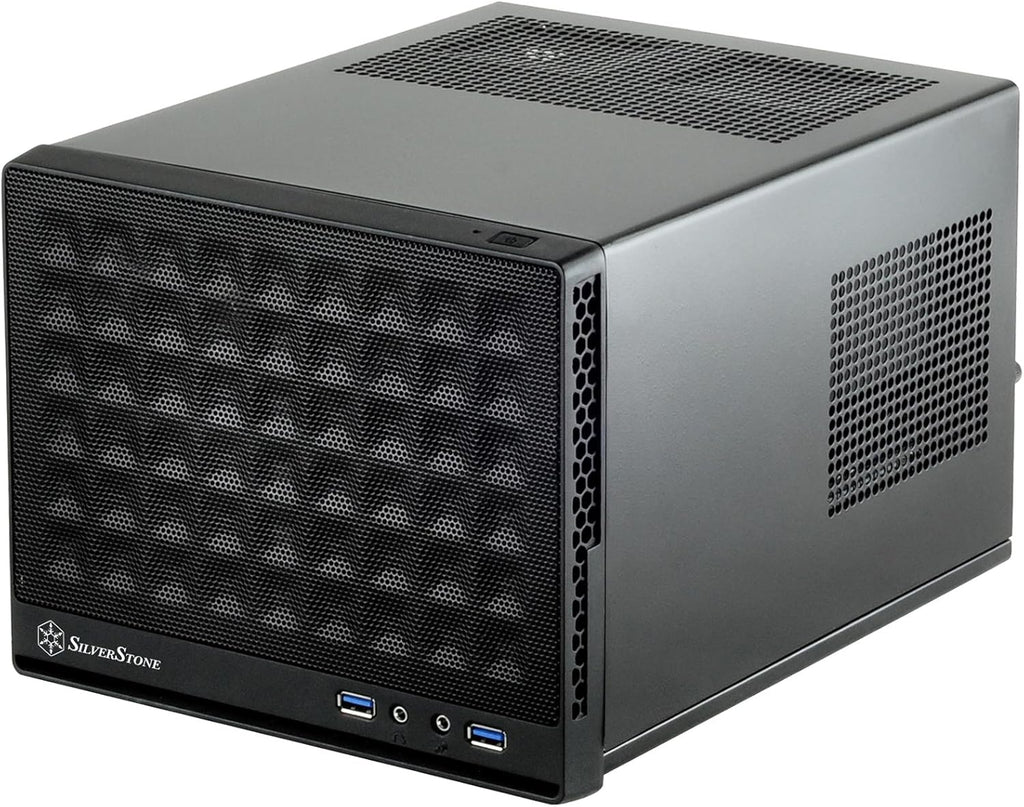 White & Black Mini-ITX Computer Case with Mesh Front Panel U25625