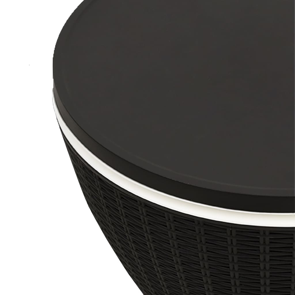 3-in-1 Ice Cooler Table Black Polypropylene Y84732