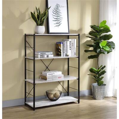 White 4 Shelves Bookshelf S89488