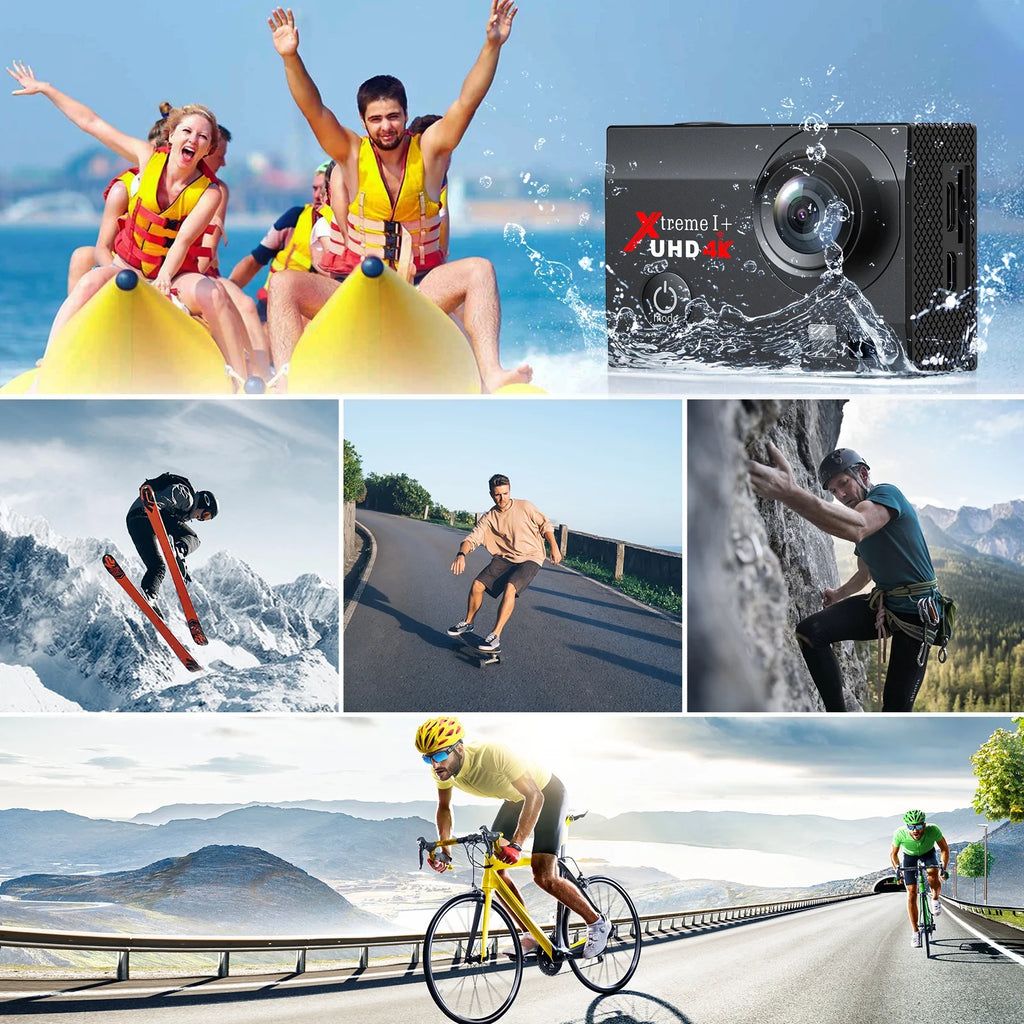 4K 20MP Waterproof Action Camera with WiFi EIS 170° Wide Angle J641403