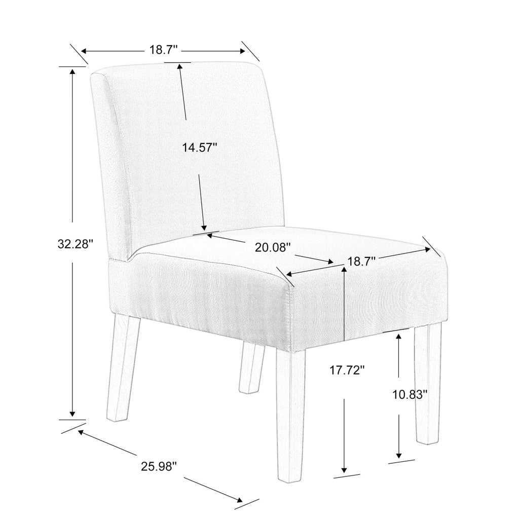Fabric Accent Chair Set of 2 with Round Wood Table J425619