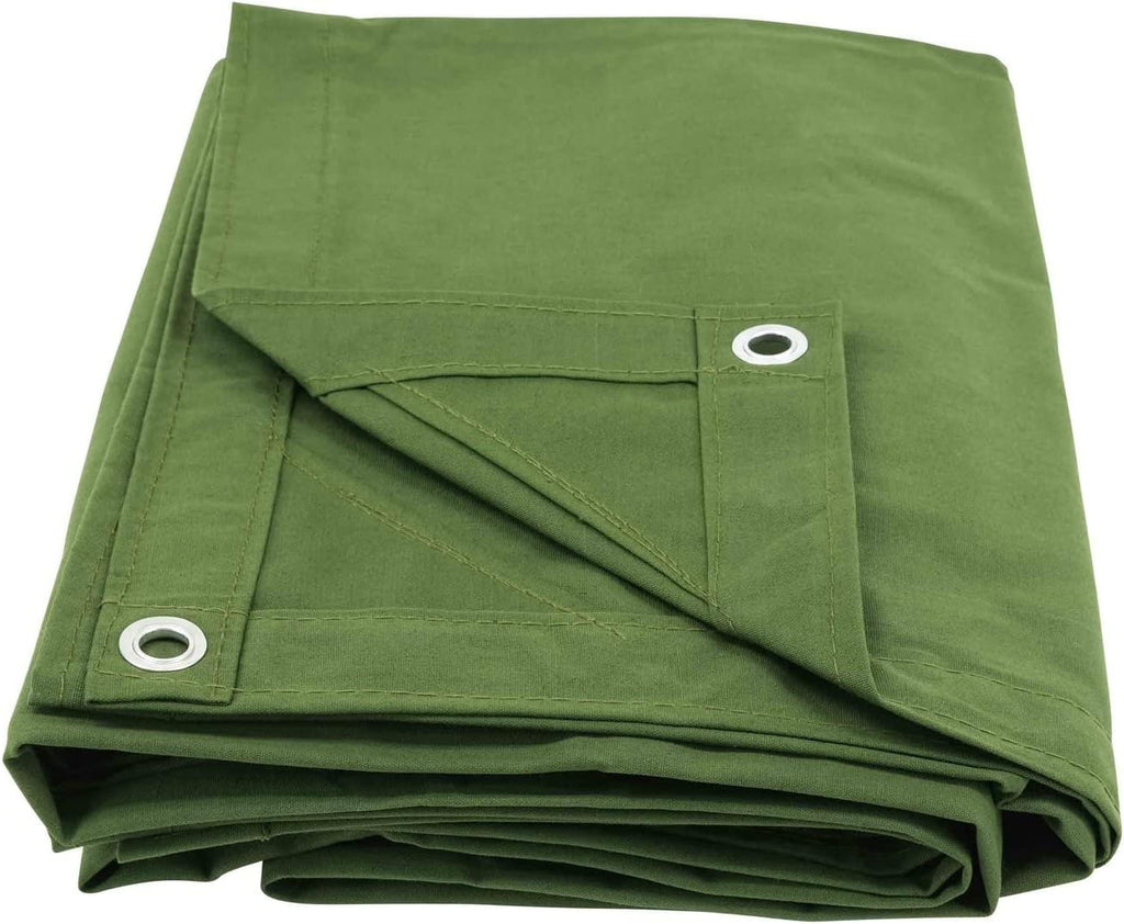 Green Canvas Tarp 12oz Water Resistant 20' x 20' F642600
