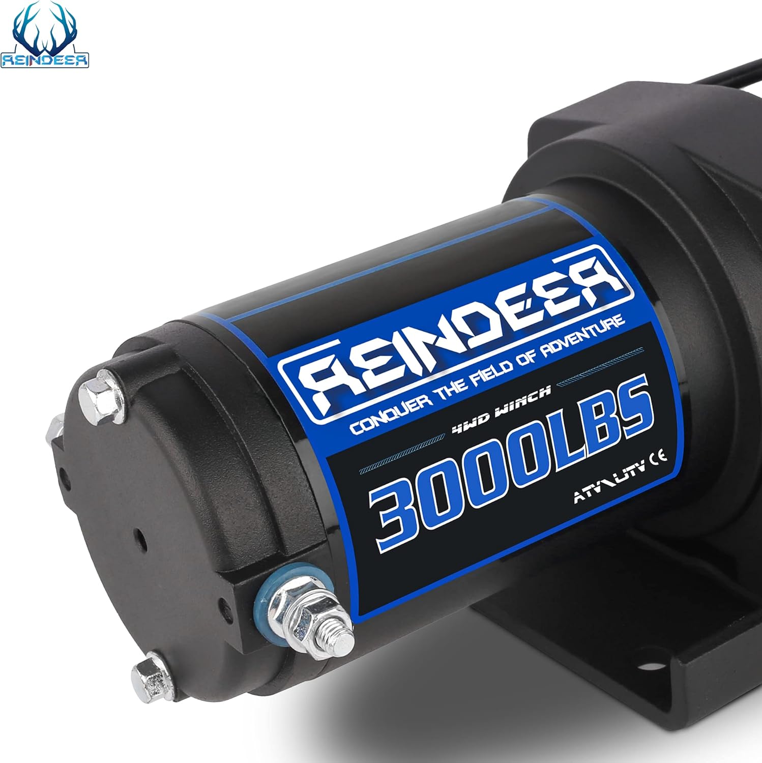 12V 3000 lb Electric Winch Kit with Steel Cable Wire Rope Waterproof IP67 Wireless Remotes C387436