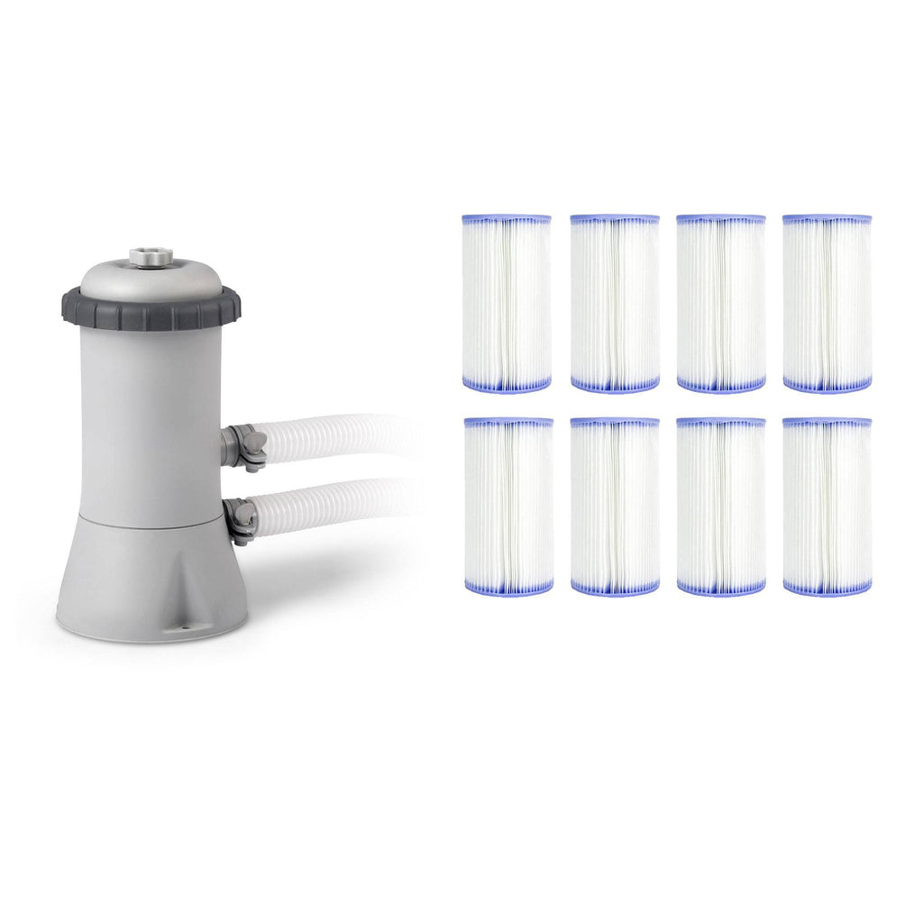 530 GPH Cartridge Filter Pump with 8 Filters N40294
