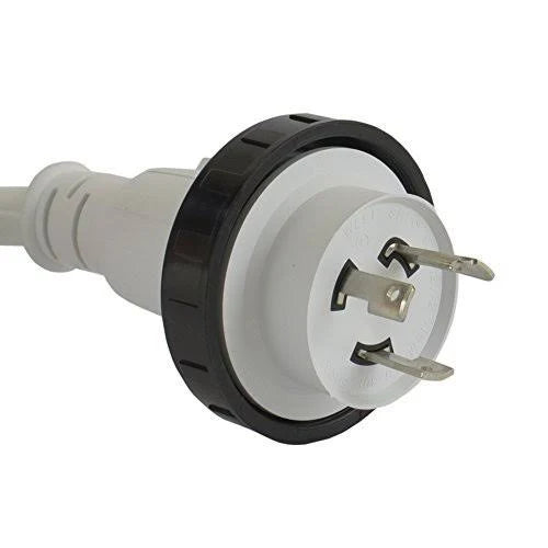 30Amp NEMA L5-30P to NEMA L5-30R Marine Shore Power with Light Indicator, 12-Feet D250955