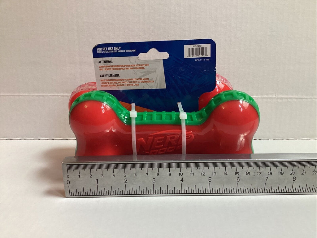 2-Pack Squeak Dog Toy Red/Green U28278