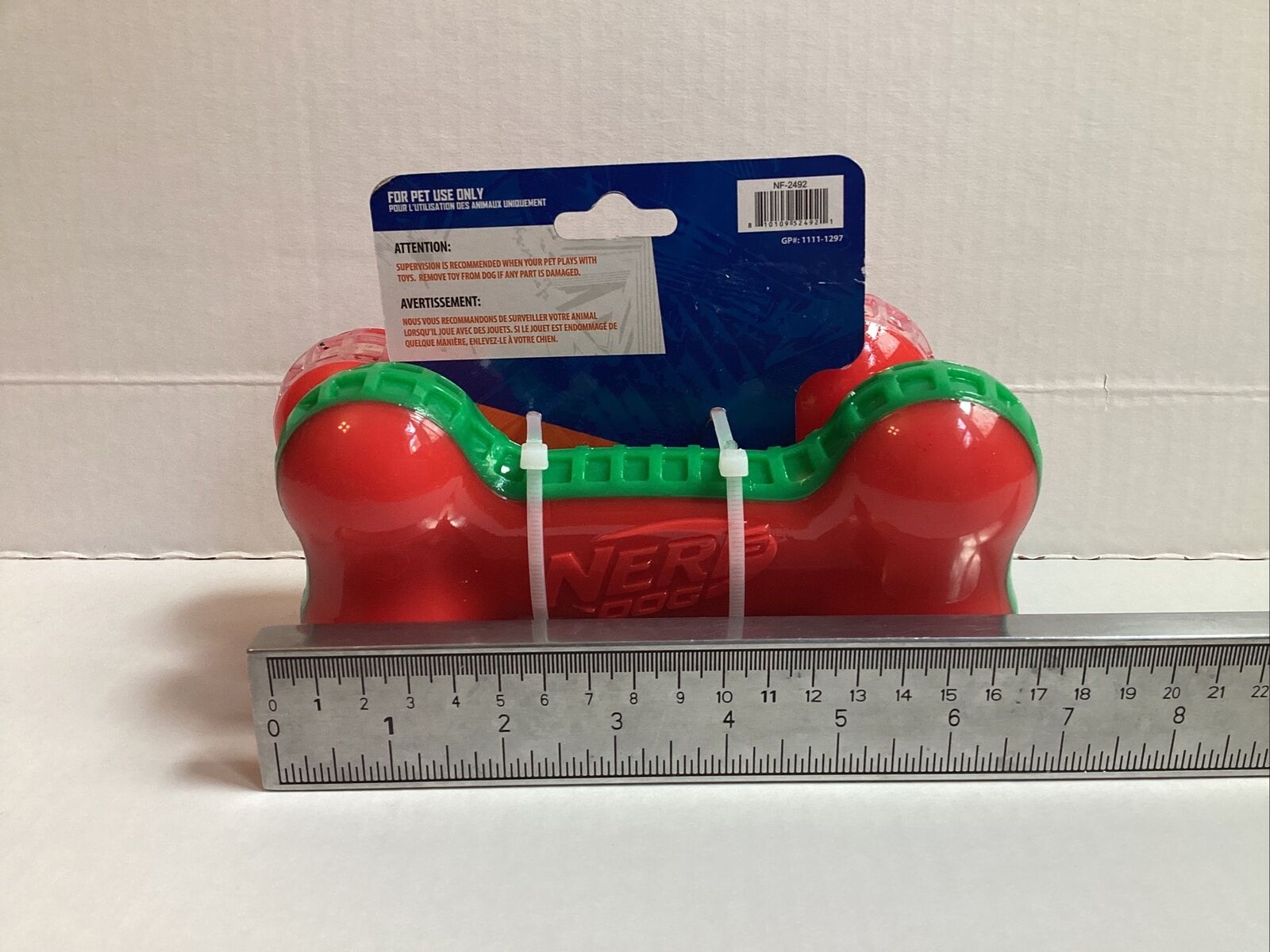 2-Pack Squeak Dog Toy Red/Green U28278