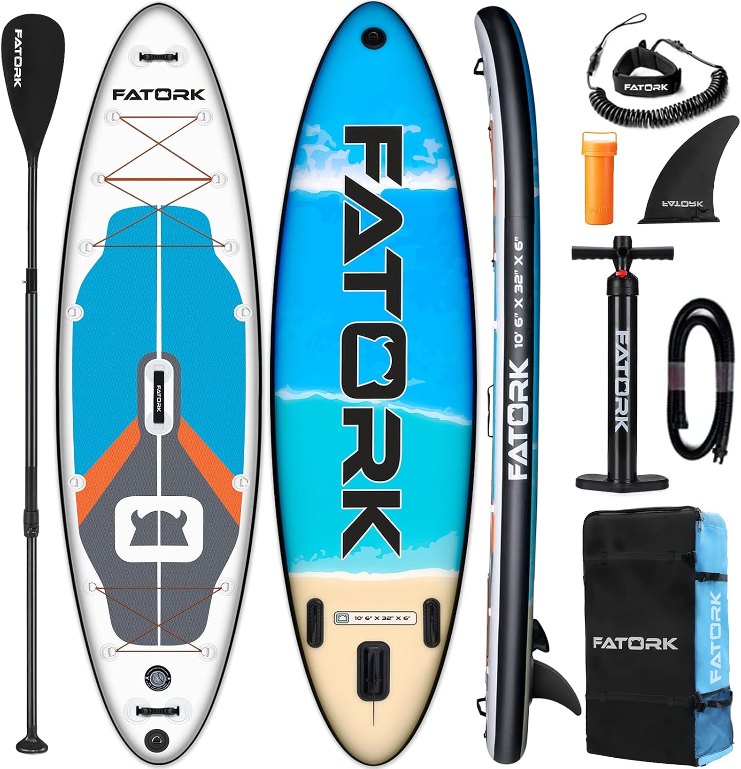 10'6"x32"x6" Inflatable Stand Up Paddleboard with Accessories V310840