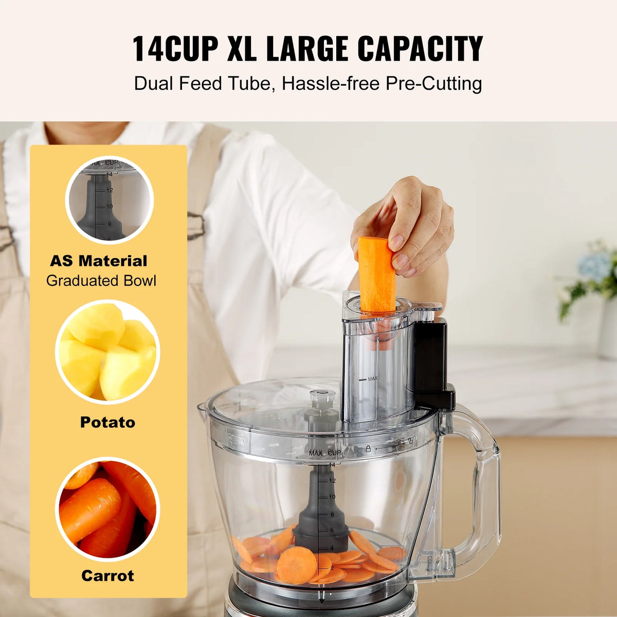 14-Cup 600W Food Processor Vegetable Chopper M275