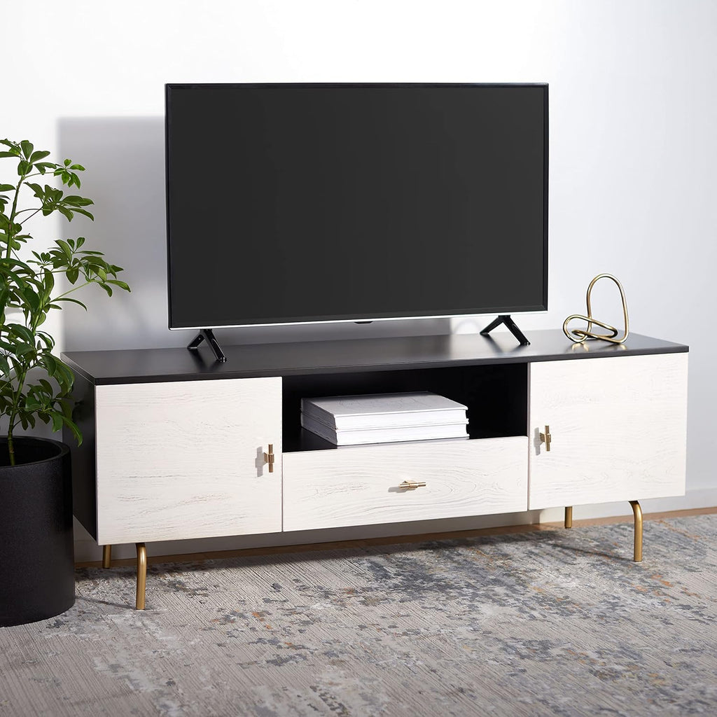 Black/Walnut Media Stand E1041