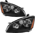 Headlight Assembly Compatible with 2005 2006 Altima Black Housing Amber Reflector Z279