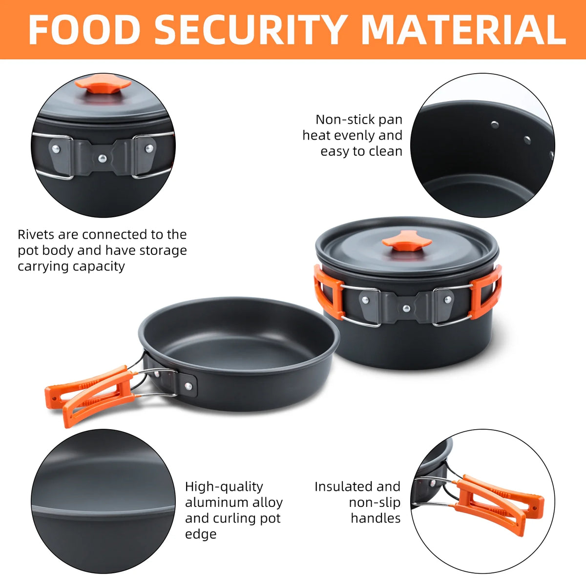16pcs Camping Cookware Set V336