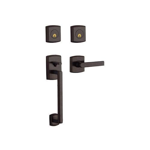 Left Handed Soho Sectional Double Cylinder Handleset Polished Brass E164