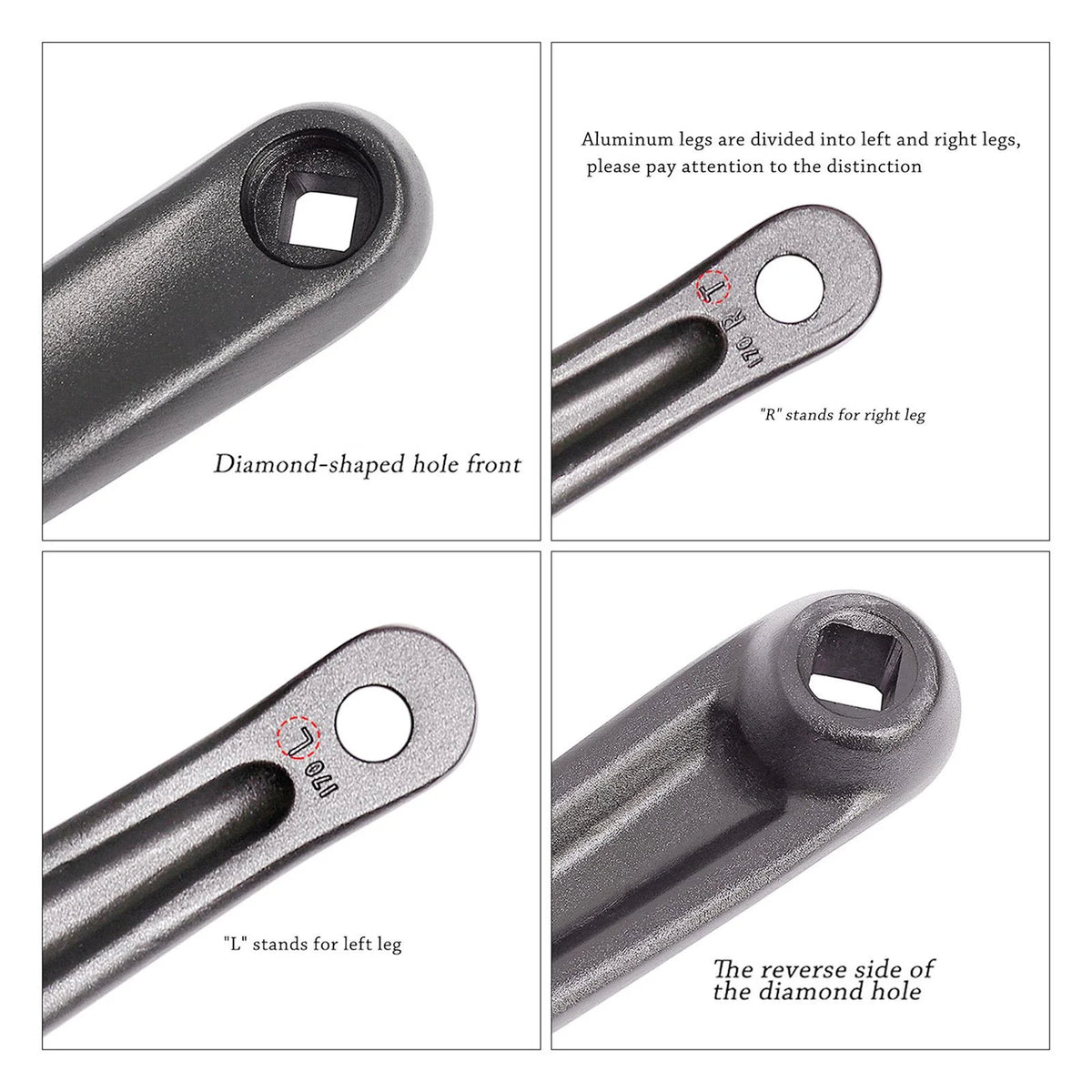 Electric Bike Crank Arm 170mm Left Right Diamond Hole Z95040